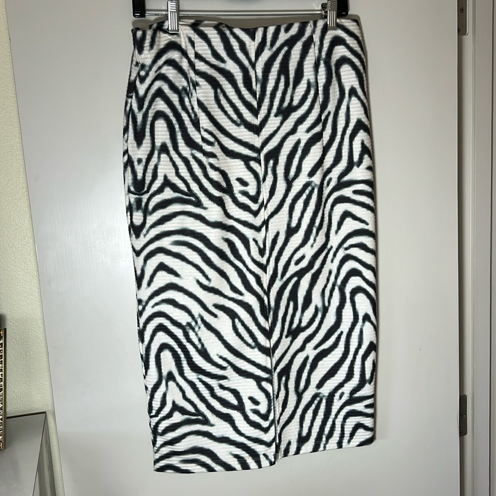 Fabulous Like New Rules of Etiquette Zebra Midi Skirt